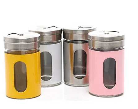 kitchen organizer jars spice canister set container 300 ml modern condiments jar glass bottle accept customization mumu
