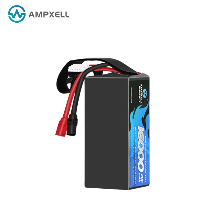 16000 мАч 44 4 В 12S литий-полимерная аккумуляторная батарея 18C для сельскохозяйственного дрона БПЛА