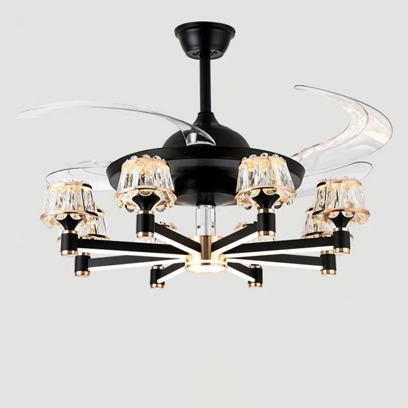 New Design Big Wind Modern Remote Control Adjustable LED Recessed Ceiling Lights with Fan