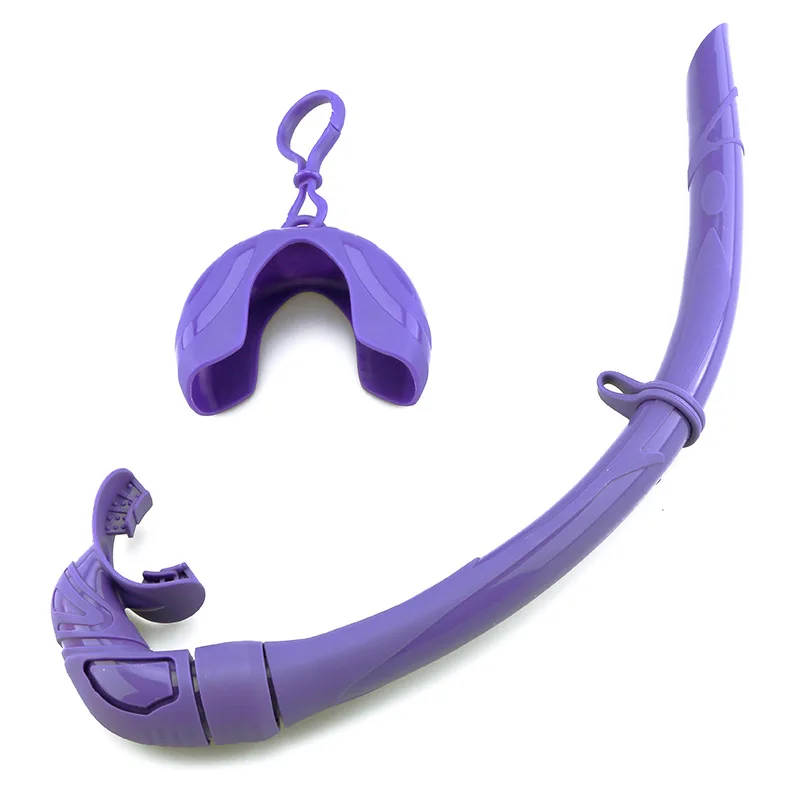 Foldable Liquid Silicone Snorkel With Shell Freediving Snorkel Free Diving Equipment Wet J Snorkel