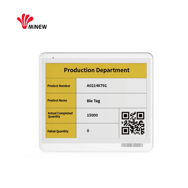 Minew 5.8 inch electronic ink display electronic nameplate conference table name card for the meeting room door plate