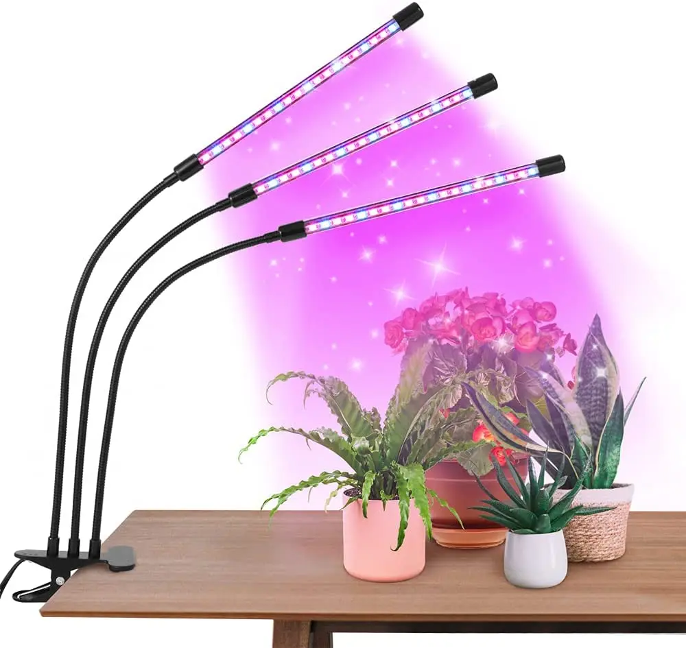 ETL CE Reliable Shenzhen factory 6H9H12H timed clip Flexible gooseneck 12W18W24W phytolamp full spectrum grow lights