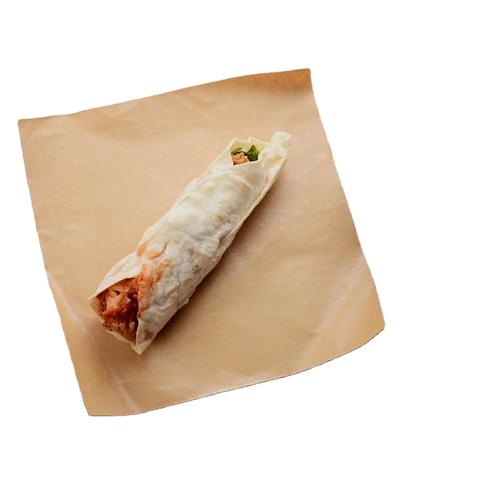 Custom no-sticky candy paper biodegradable honey food hamburger waxed patty paper for meat