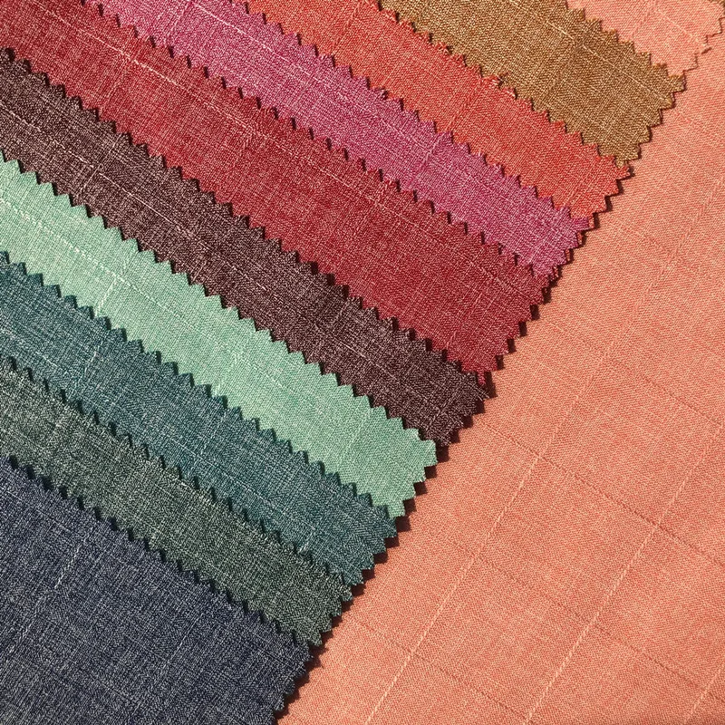 Fashion abaya fabric online 50% rayon 50% polyester tr suiting woven fabric with big checks fabric for abaya