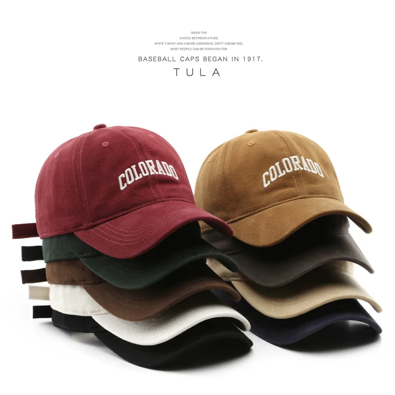Autumn and Winter Fashion Vintage Letter Embroidered Duck Tongue Hat Outdoor Sports Travel Sun Visor Hat