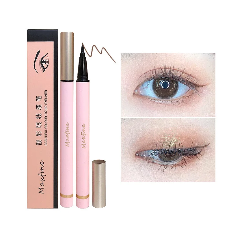 Re-tail Black and Brown Color Easy Liquid Eyeliner Waterproof Formula Pencil Liner