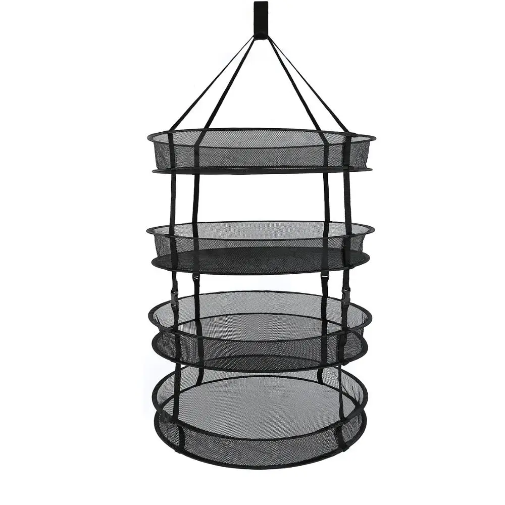 4 Layer Black Clip on Greenhouse Factory Direct Supply Drying Net Drying Rack Greenhouse Hydroponic Heavy-Duty Dry Net