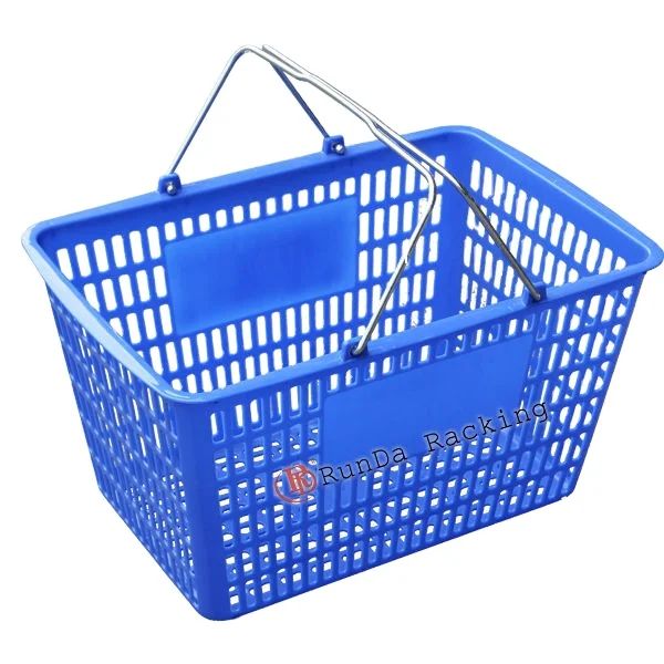 Customized Plastic Supermarket Shopping Cart with Wheels Green Red Blue PC Color Handle Origin Type FLD Size