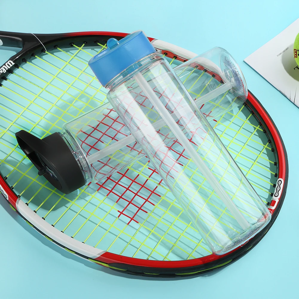 Manufacture factory different desgin wholesale AS/SKclear plastic sports water bottle vacuum with straw