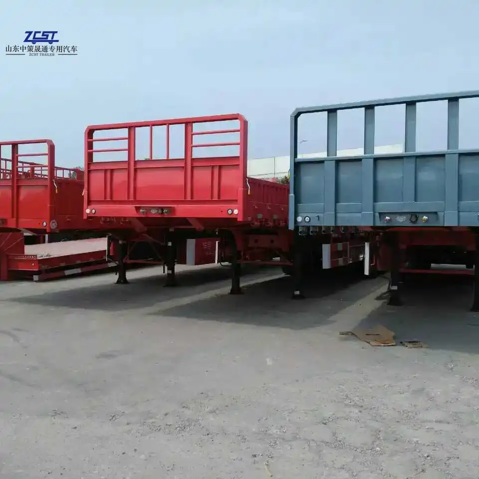 2024 30-60 Ton Dropside Truck Semi Trailer Side Tipper 3 Axle with Aluminium & Steel Material in Stock Made in China 13T 14T 16T