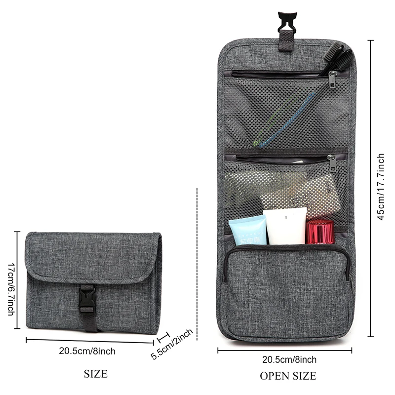 New Hanging Toiletry Bag Women Cosmetics Make Up Sturdy Hook Shower Bags Travel Toiletry Wash Organizer Kit for Men