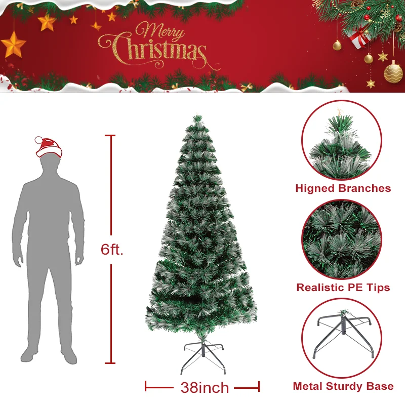 Artificial Pre-Lit Decor Buy Fiber Optic Christmas Tree For Outdoor Home Office Party Decoration