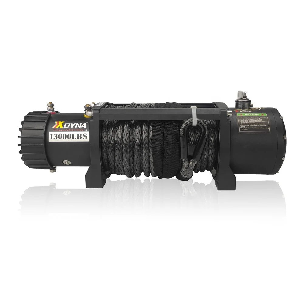 Xdyna electric winch 13500lbs with synthetic rope for recovery