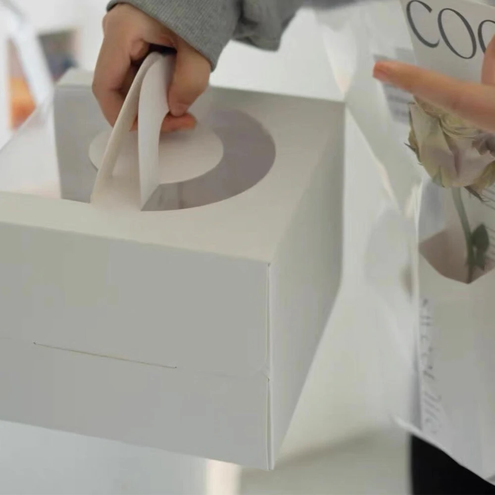 Birthday Cake Dessert Box With Handle Cake Box With Window Custom Cake Box