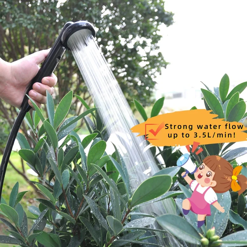 Outdoor Camping Shower New Arrival Portable Brushless Camp Shower with battery level display for bathing