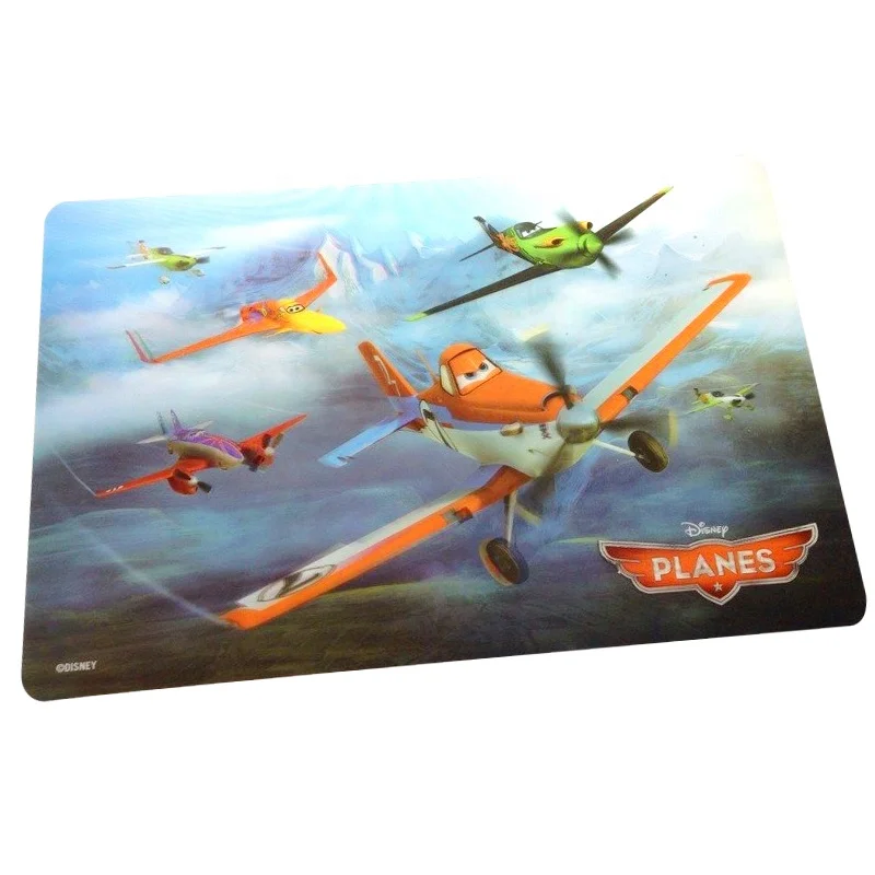 Custom Clear Plastic 3D Lenticular table 3D Placemats