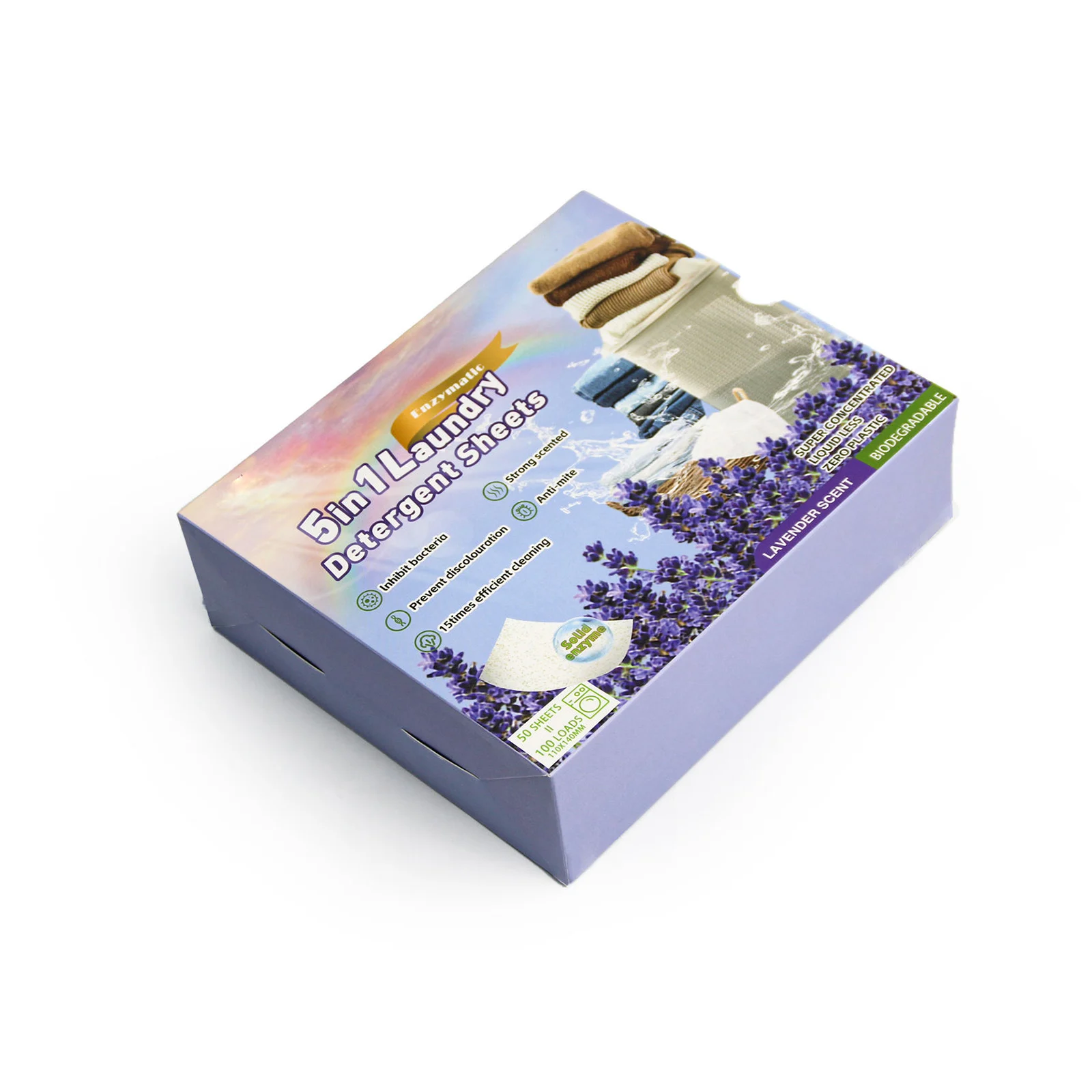 Laundry Detergent Sheets Ocean Breeze, All Natural Travel Friendly Biodegradable Washing Eco Soap Strips and Chemical Free