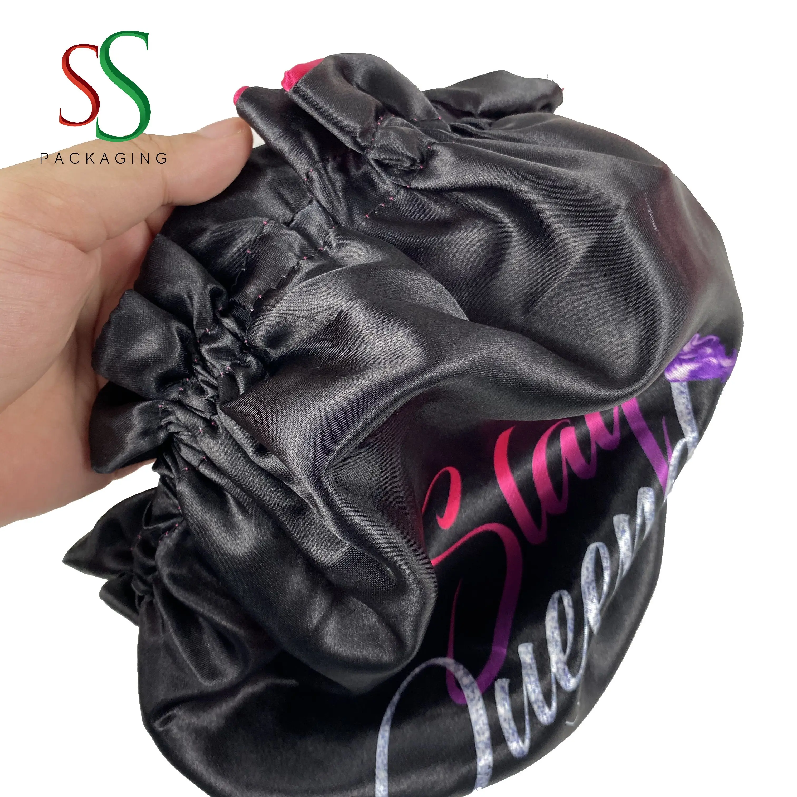 SS Hair Packaging High Quality Mommy and Me Bonnets Set with Custom Logo Hair Bonnet Style