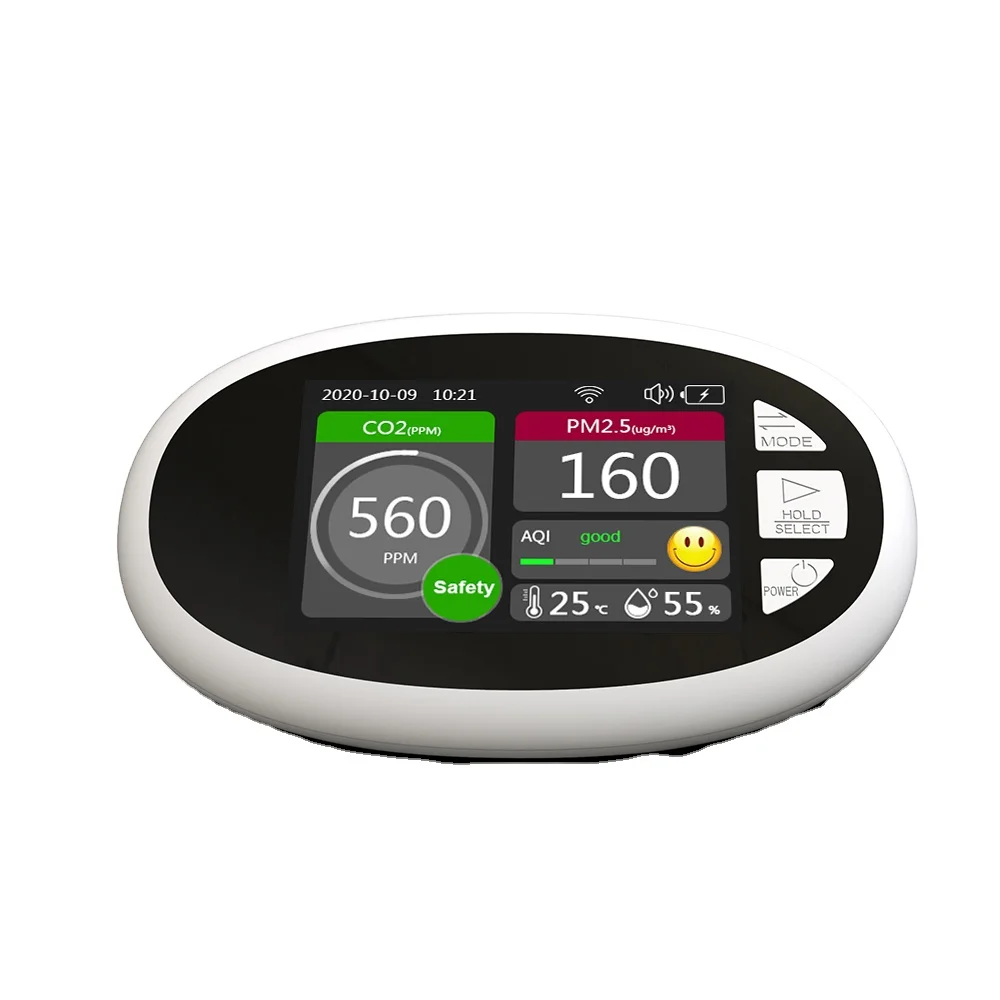 Indoor PM2.5 PM10 Gas Analyzer Portable Air Tester CO2 Controller Tuya WiFi CO2 Sensor Meter CE Certified NDIR Sensor Type