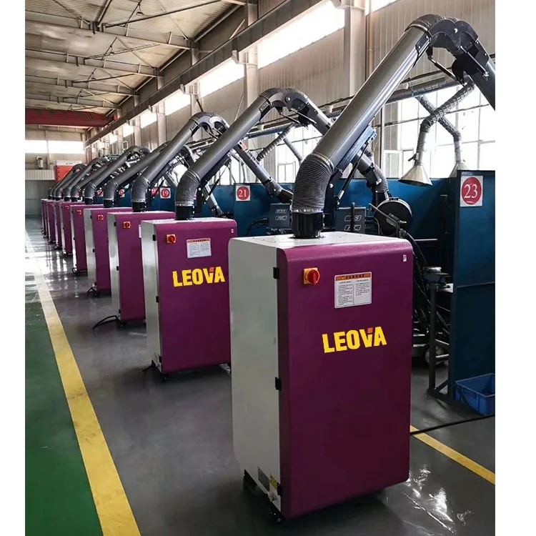Pulse jet clean industrial fume cleaner welding dust extractor fume filter with exhaust arm