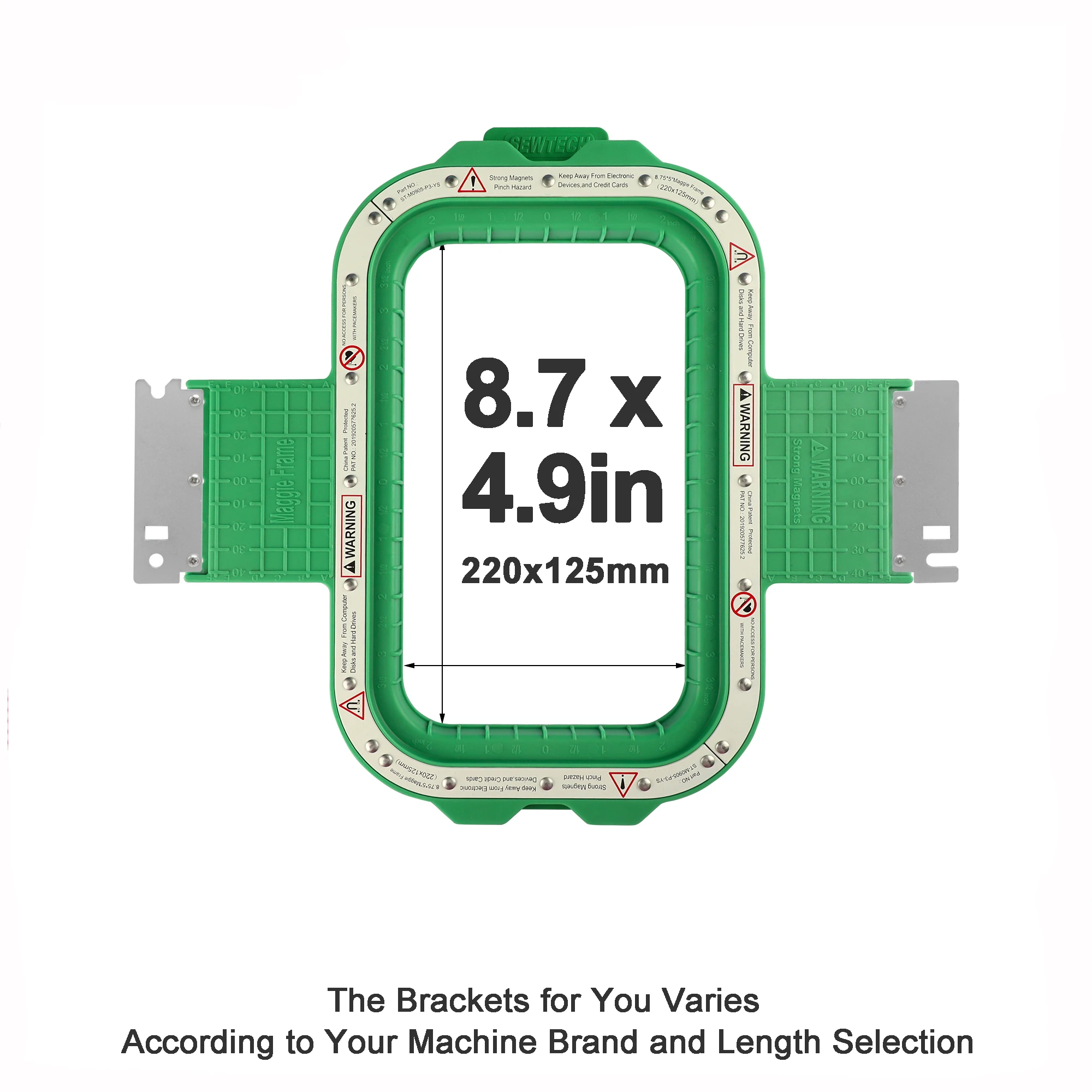 Ricoma TC1501 Magnetic Embroidery Frame Mighty Hoop 11X13 inch for Ricoma 1201 1501 Industrial Embroidery Machines
