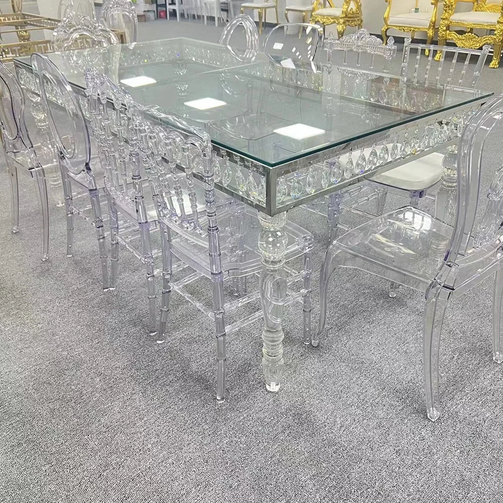 Banquet Antique Door Style Acrylic Coffee Table For Weddings Mirror Table