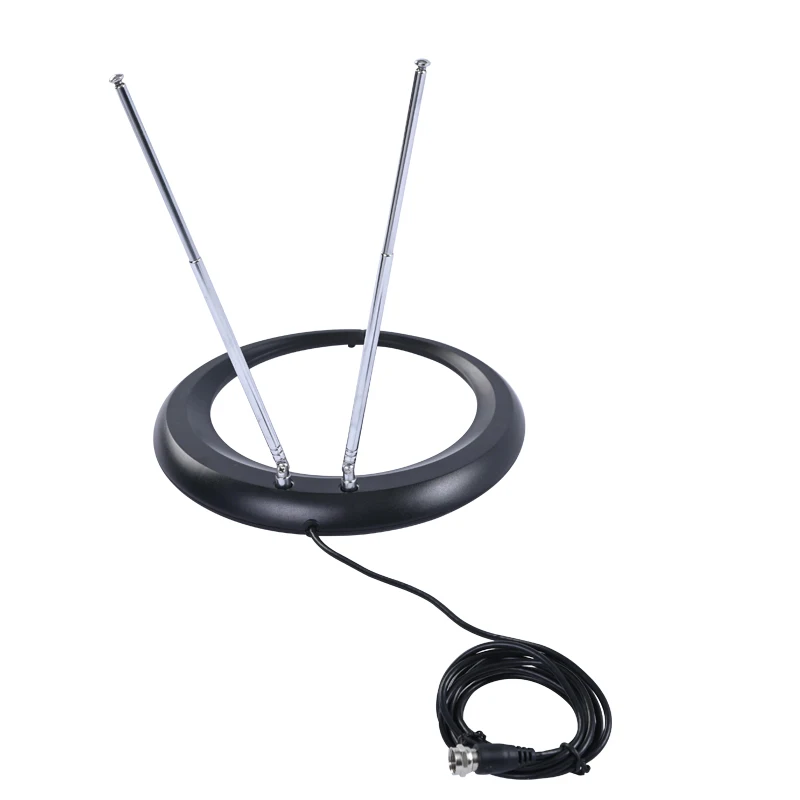 
GREENTEK Wall Mounted VHF UHF Metal Loop Basic HDTV Digital Indoor TV Antenna 