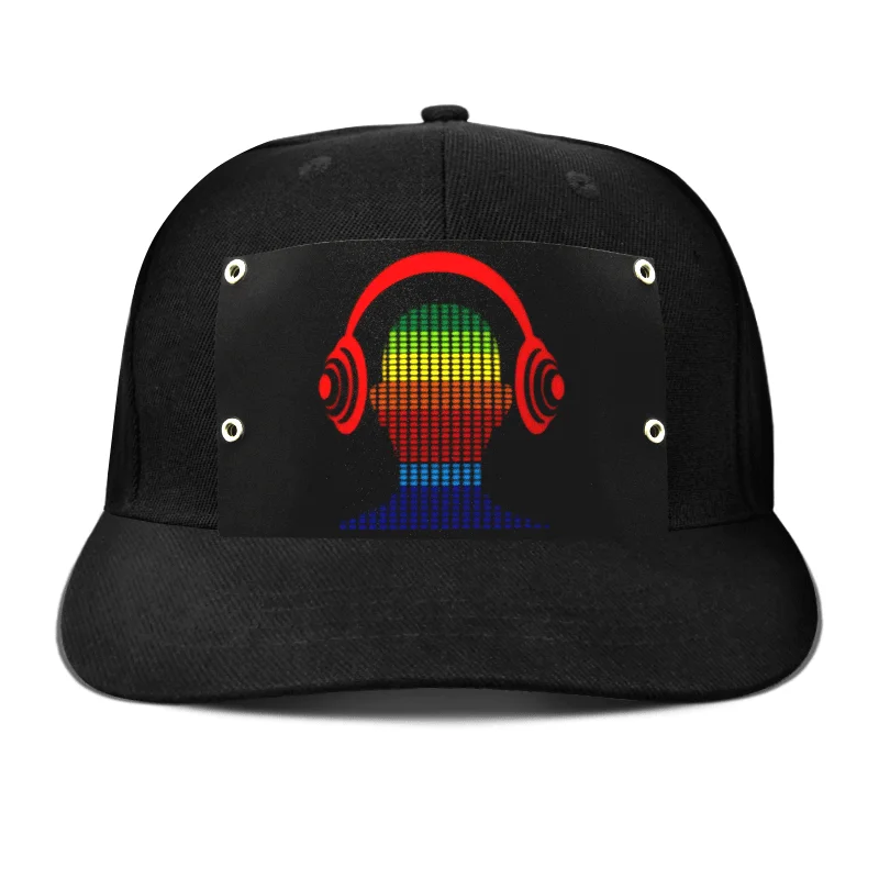 
 Fashion Custom Wireless Sound Activated EL Flashing Light Baseball Cap Party Led Hat for Club  