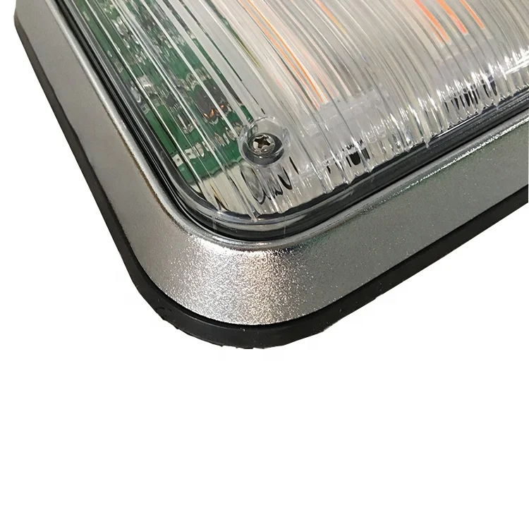 40 Watts Amber Red Blue White Green 9*7inch led square ambulance strobe warning light for vehicle