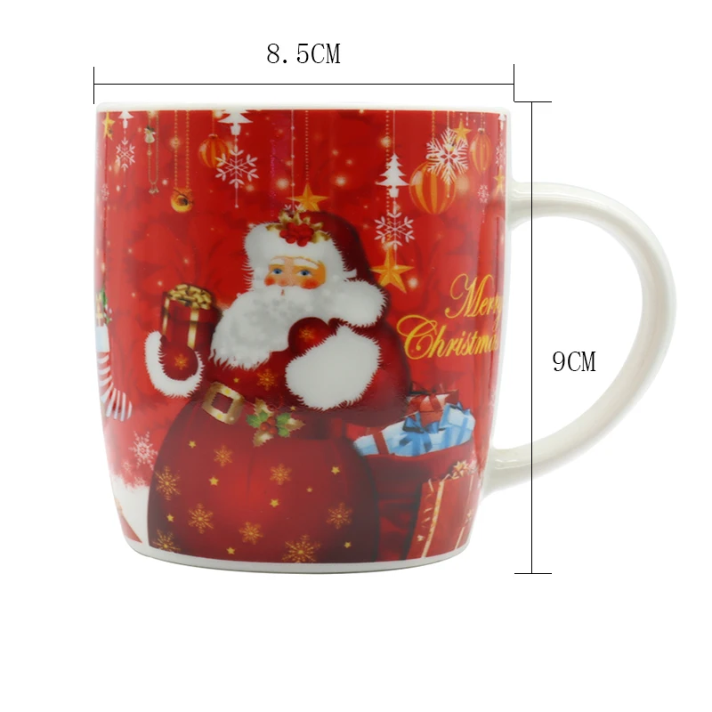 Hot Selling China Supplier Ceramic Cup Fine Porcelain Christmas Mug Ceramic Christmas Cup