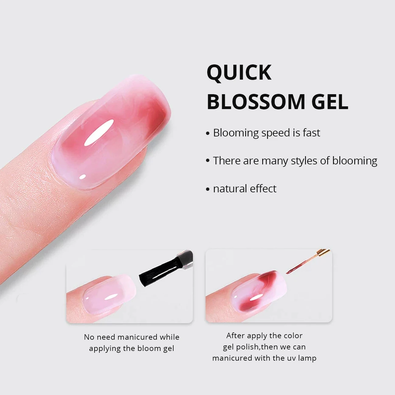 SCI factory supply customized label natural effect quick rose nail blossom gel polish