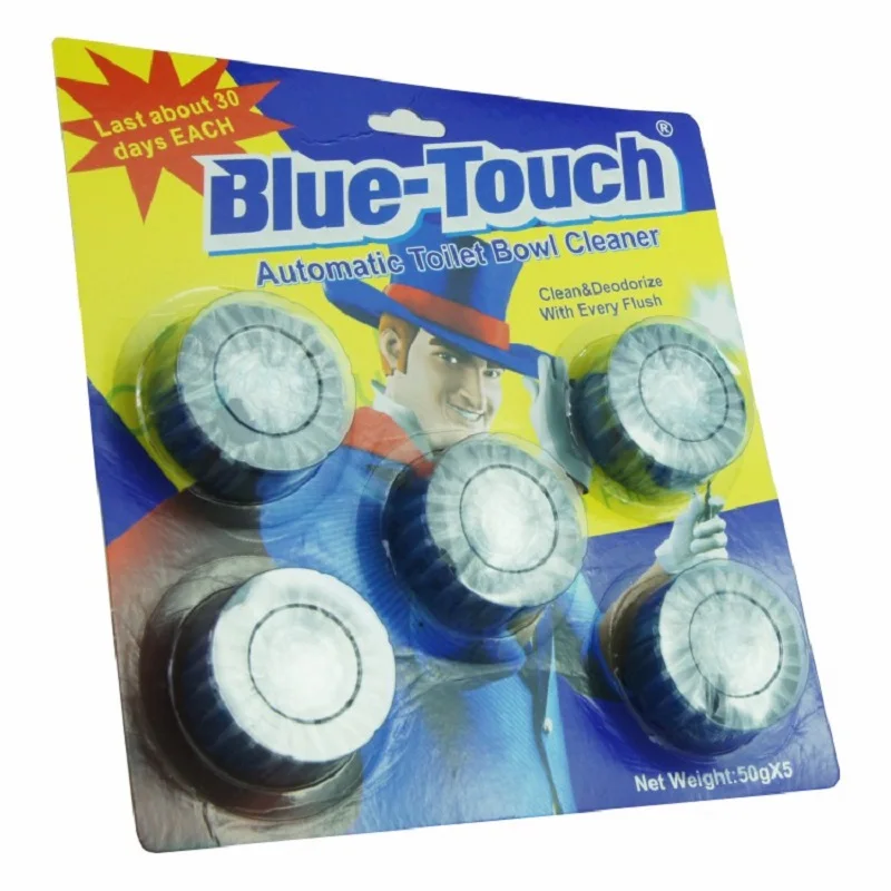 Очиститель унитаза Blue-Touch таблетки для синие пузырьки