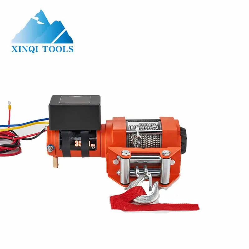 XINQI 12V 3500lb Electric Winch, ATV UTV Winch with Mounting Bracket/Wireless Remote Control for Towing ATV/UTV