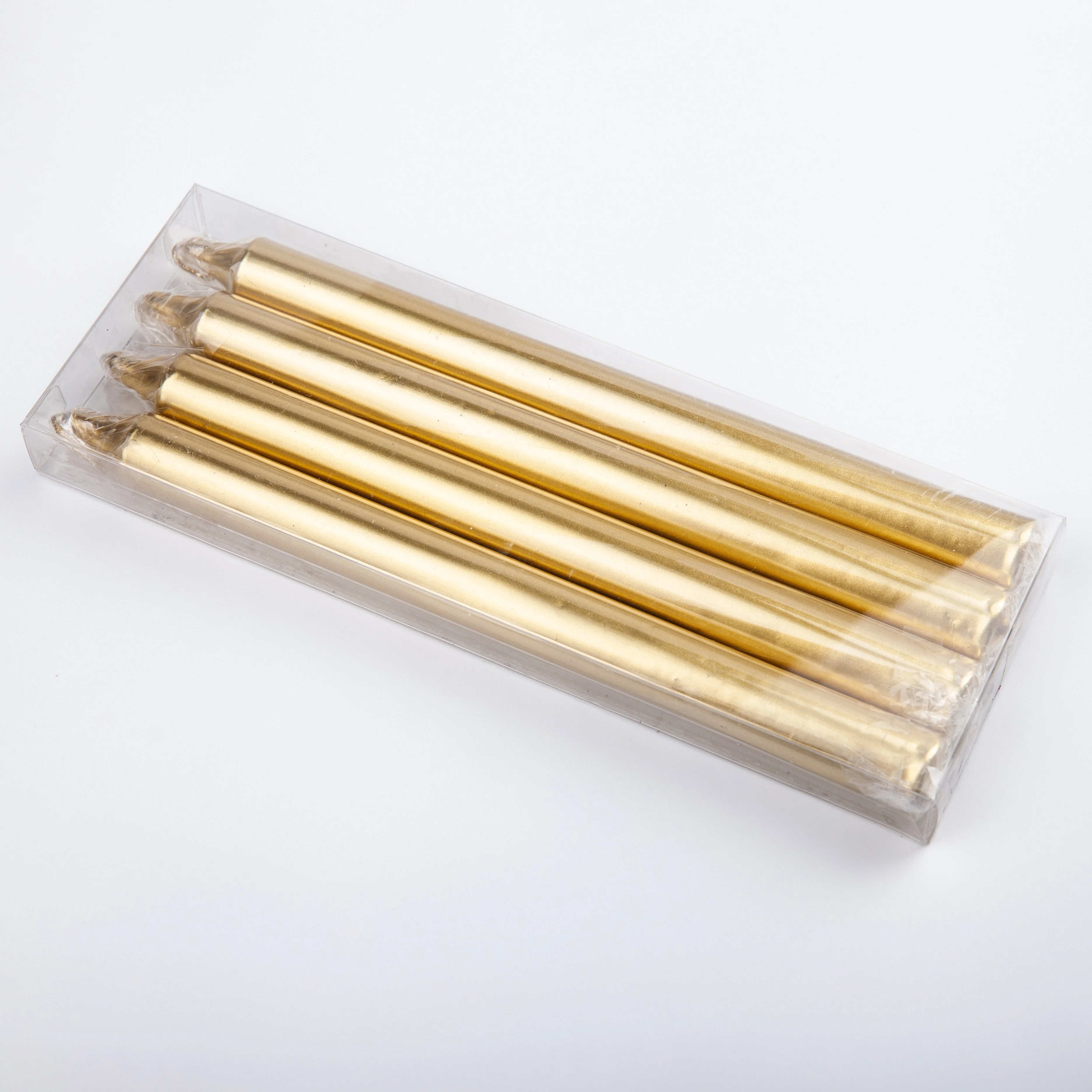 Golden Long Rod Candle Household Paraffin Wax Color Stick Candle