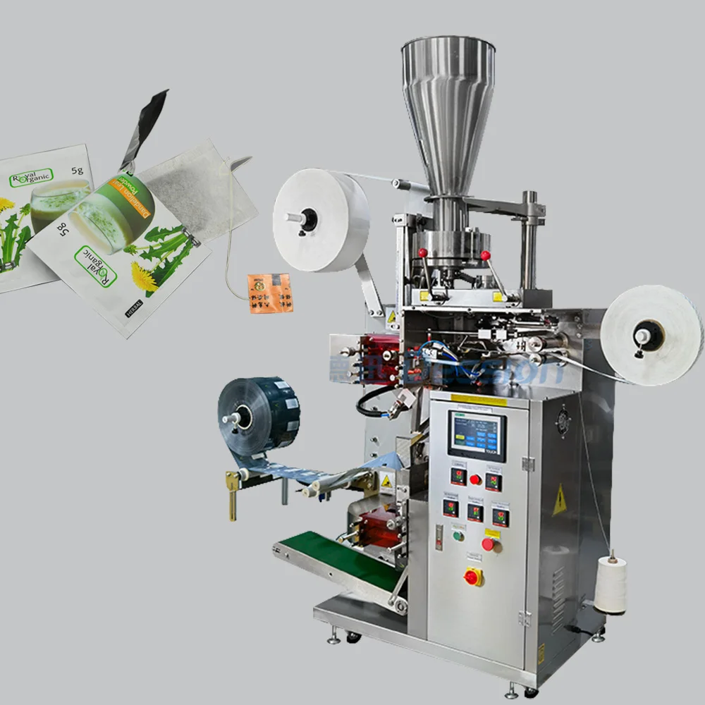 Online Technical Support Green Tea Bag Packing Machine with Thread Filter Paper Herbal Tea Packaging Machine
