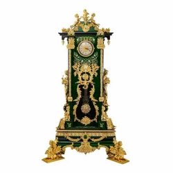 L125*W55*H232cm Classic Green Fashion Ceramic Copper Clock Large European Retro Floor Clock