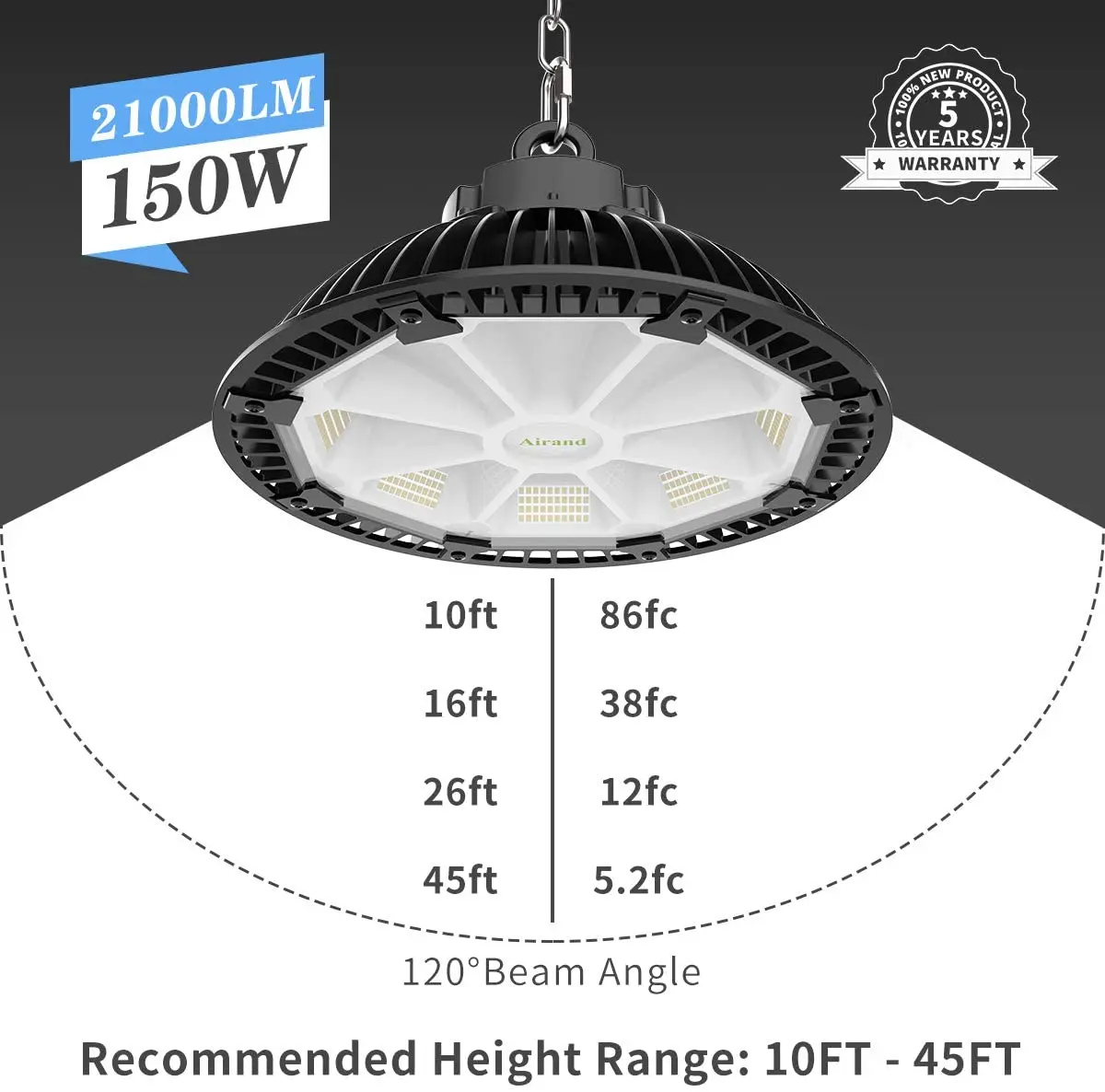 Good Quality Warehouse Lamp 150W Led UFO Lights IP65 Waterproof Industrial Lighting LED High Bay Light