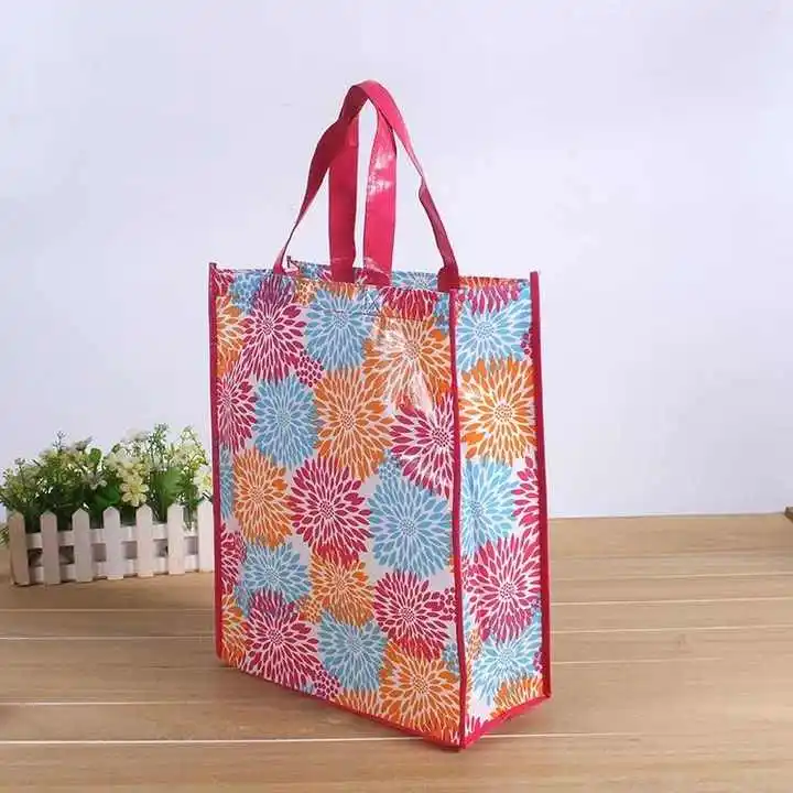 Hot Selling Food Letter Printing Folding Recycle Polypropylene Pp Non Woven Shopping Bag