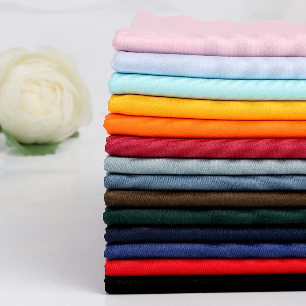 T-shirt fabric 60S High Quality Eco-Friendly custom plain dyed 100% cotton  breathable Liquid ammonia cotton fabric