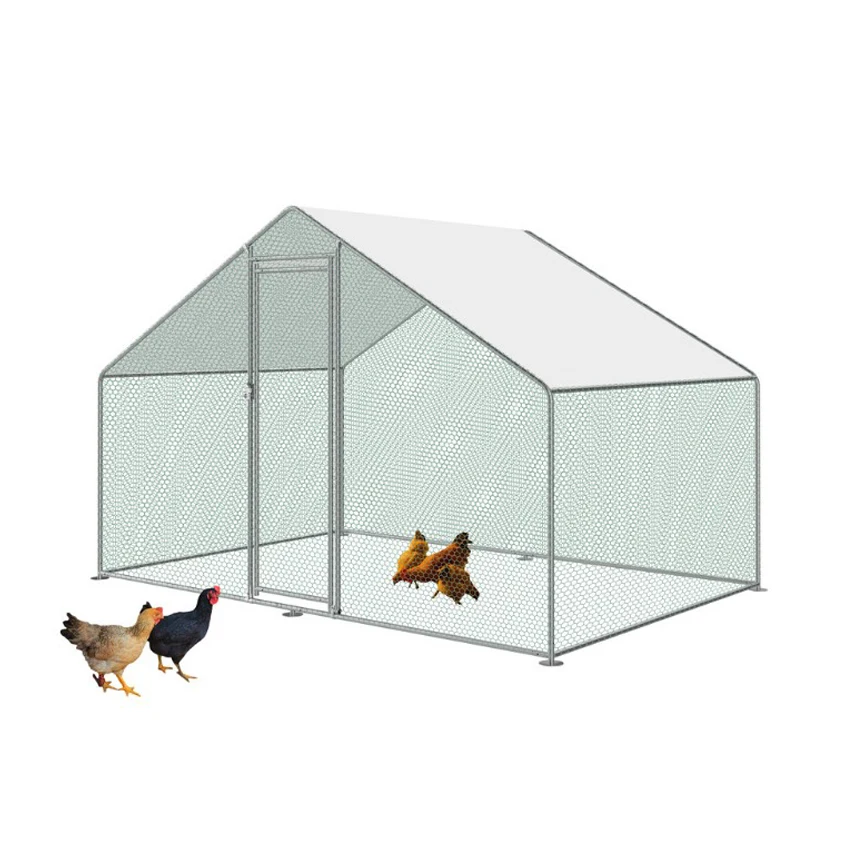 2x3x2 м большая наружная клетка для курятника, клетка для кролика, клетка для домашних животных, оцинкованная стальная клетка для цыплят