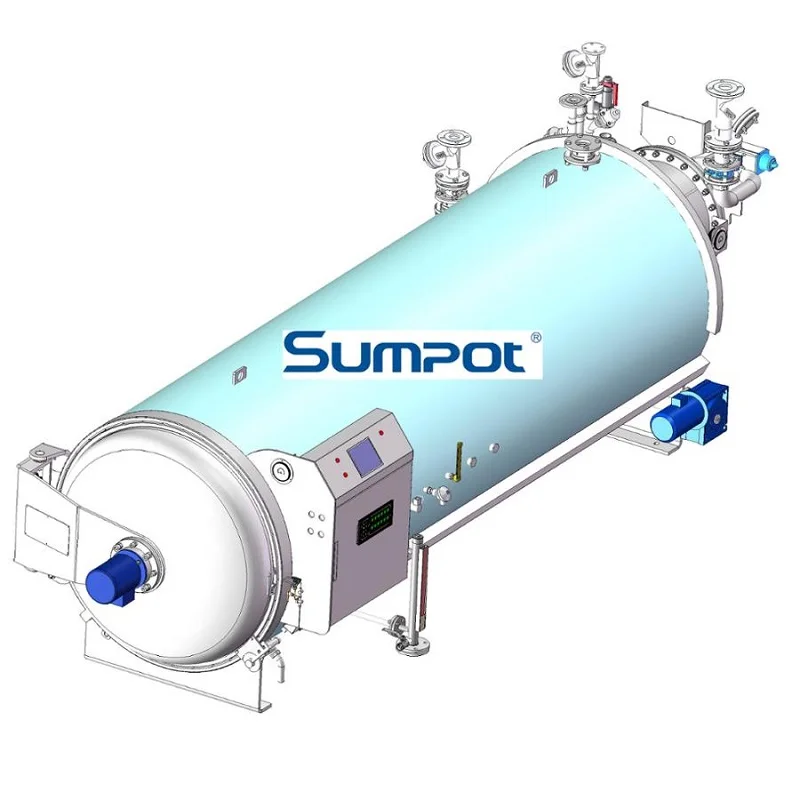 Energy saving steam air autoclave for big canned production line