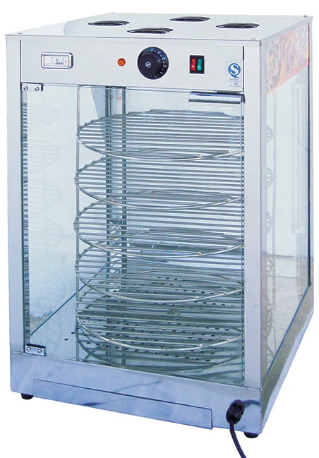 Commercial Custom 1100W Front Loading Half Type Heated Warmer Pie Food Warmer Display Showcase