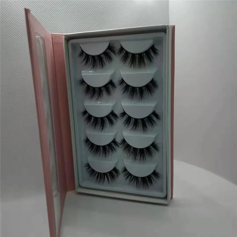  Новое поступление коробки для ресниц 3d 5d 6d из норки 5 пар в упаковке книжки
