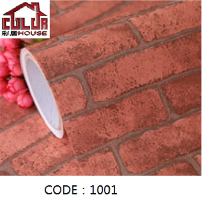 Wallpaper for Home Decorative PVC Self Adhesive Brick Design Wall Paper Acrylic Adhesive Glue Brick Effect CLASSIC Colorhouse