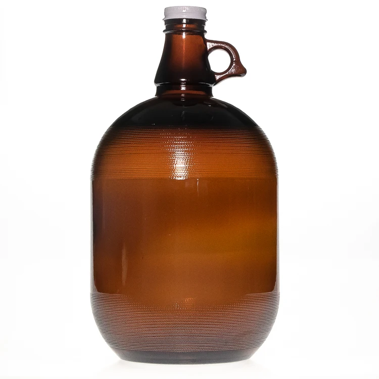 1 gallon amber glass bear jug Large 3.8l glass Wine bottle Liquor bottle
