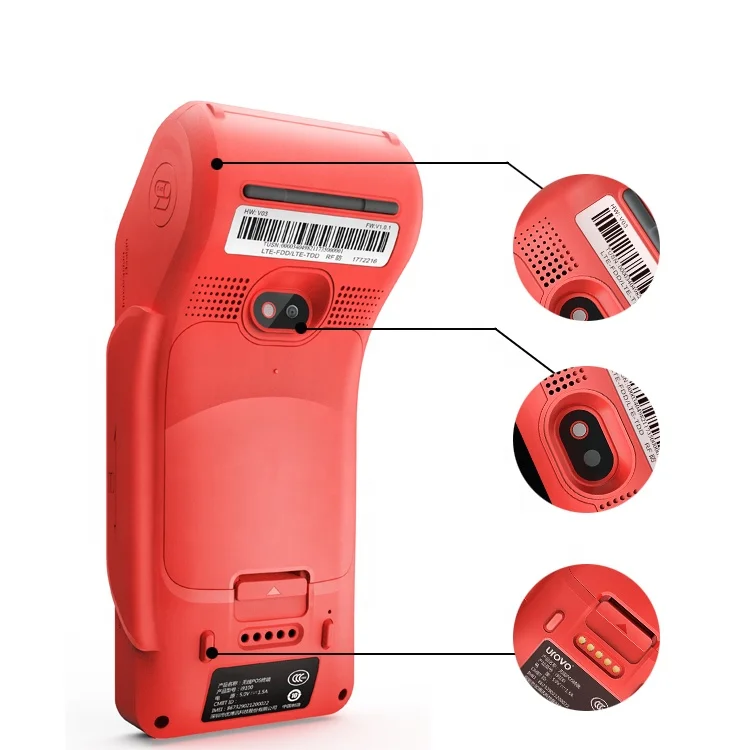 Urovo I9100 Handheld PDA pos system all in one Touch Screen 4g rfid nfc Portable smart pos terminal with 58mm thermal printer