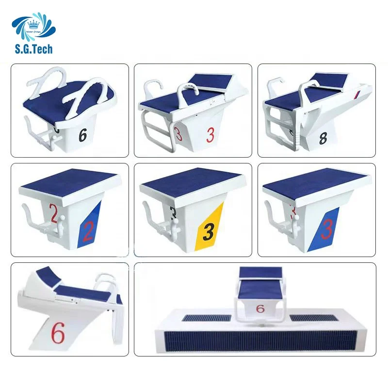 One/Two Step Starting Platform Fiberglass Anti-slip Starting Blocks for large competition pool training use
