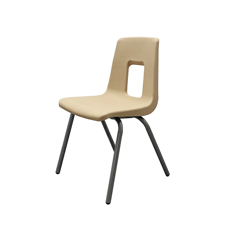 Modern Euro Simple Design Pre School Furniture Student Chair School Plastic Chair Colorful Hard Plastic Metal Chair