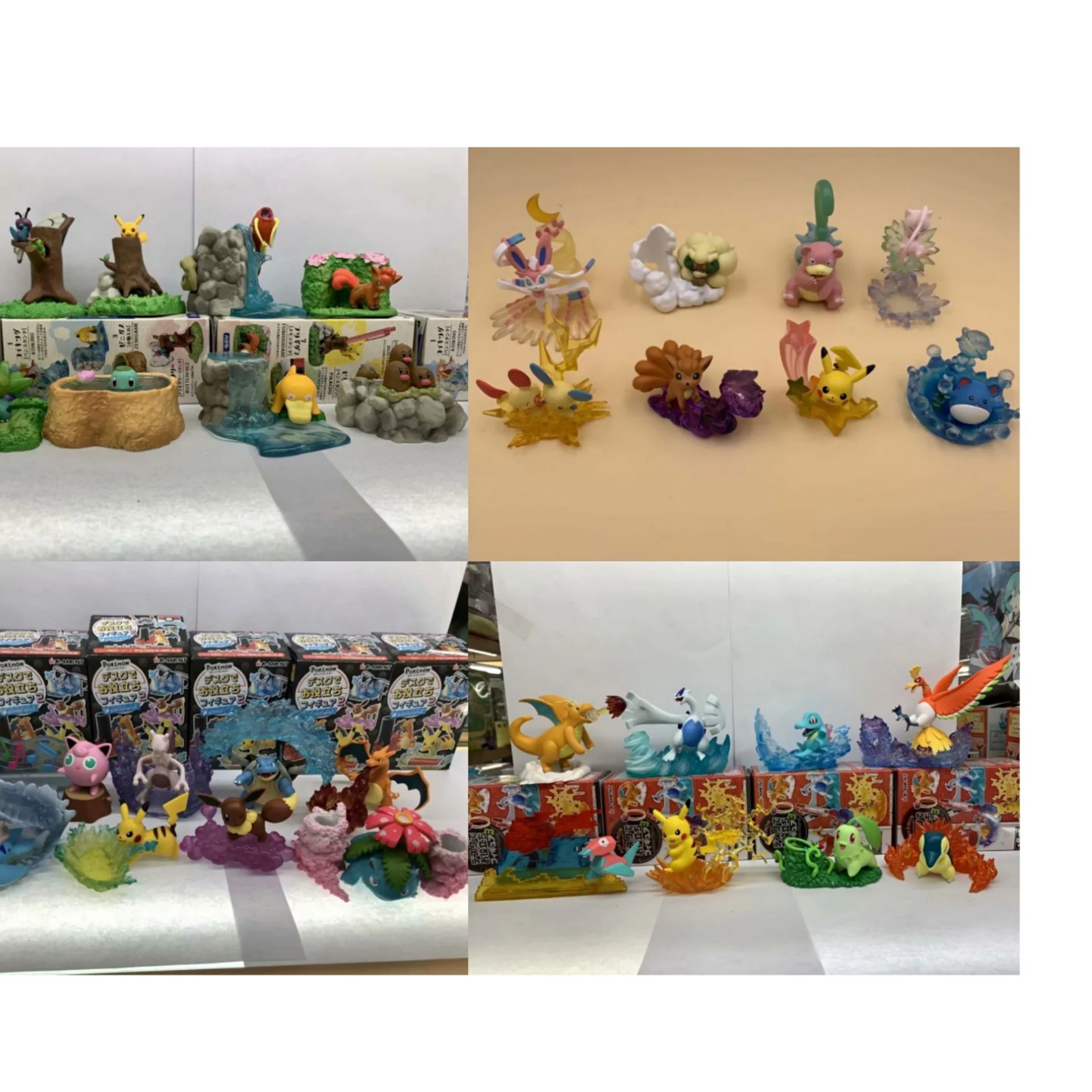 2021 wholesale anime action figure 8 styles Pokemon figure Pikachu Mewtwo Squirtle action figure