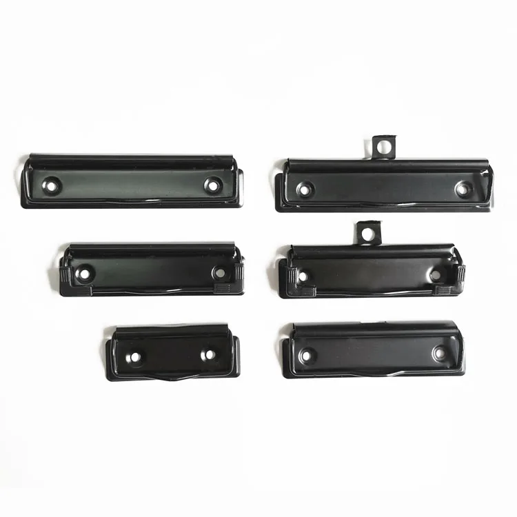 Высококачественные офисные принадлежности 70 мм матовый черный плоский металлический зажим